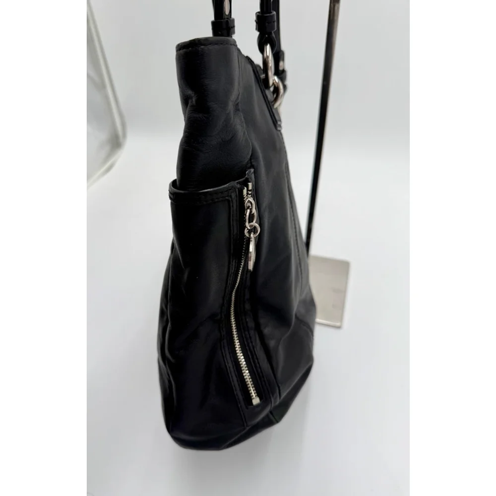 Coach Gallery North South Black Leather with Side Zippers F19456‎ - Picture 3 of 10